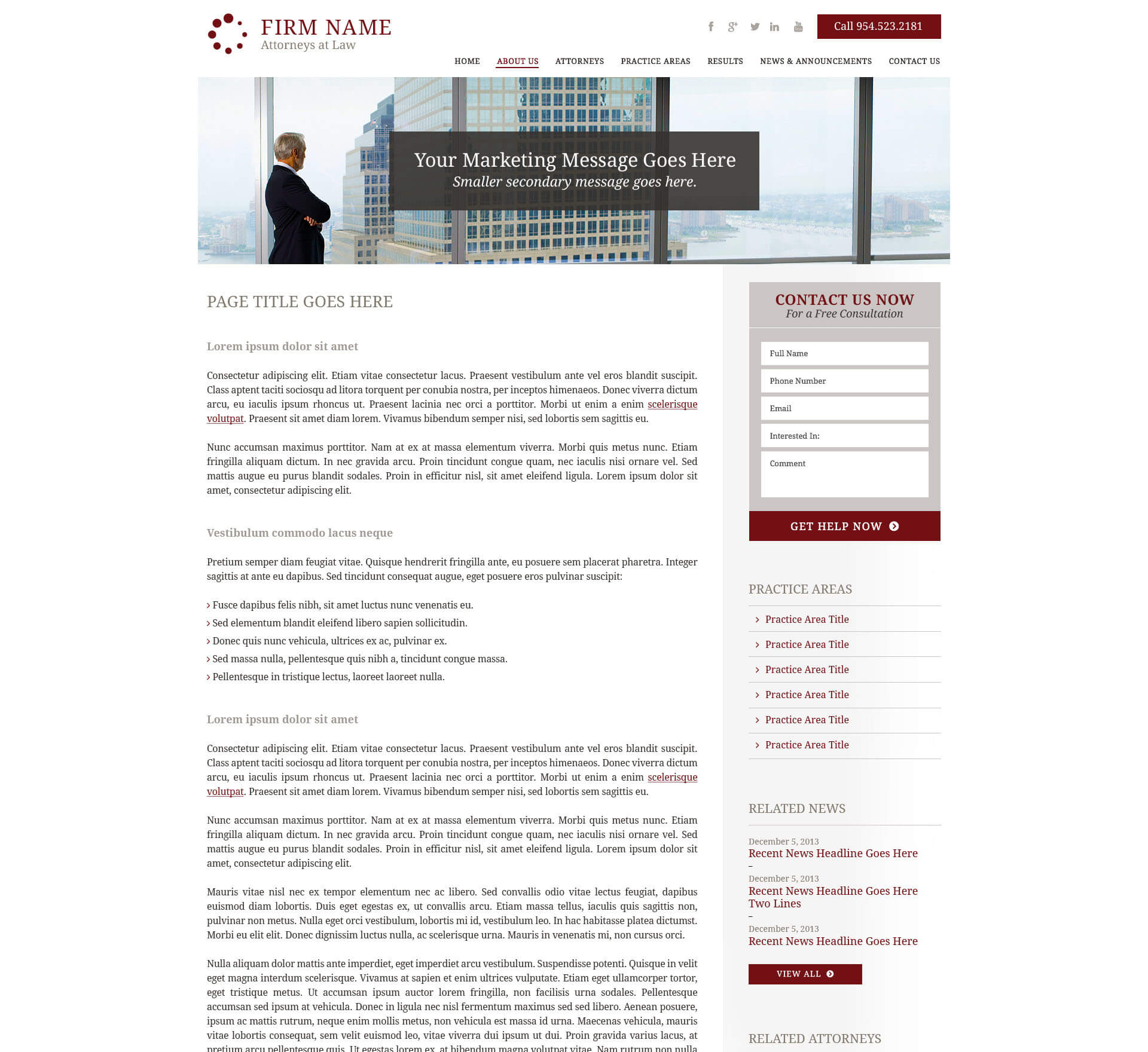 Sophisticated Theme Subpage